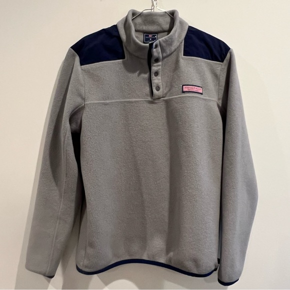 Vineyard Vines Shep fleece snap placket pullover mens size‎ M - Picture 1 of 7